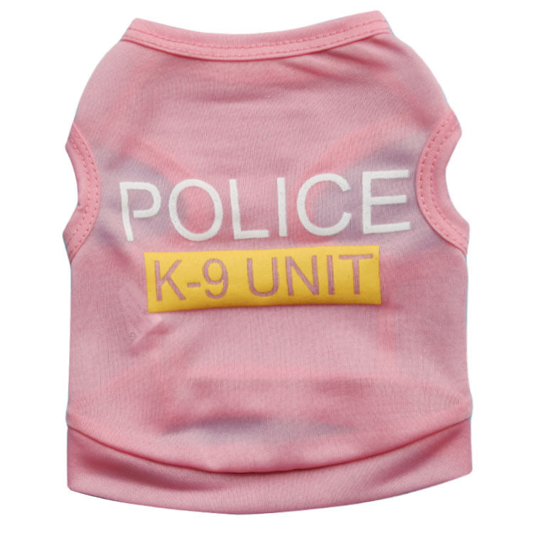 Spring And Summer Police Dog Pet Vest