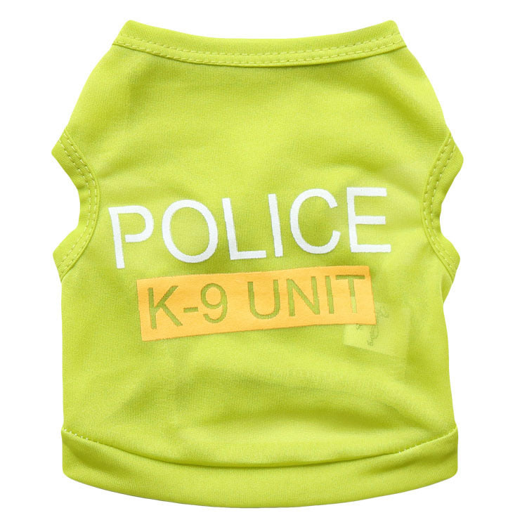 Spring And Summer Police Dog Pet Vest