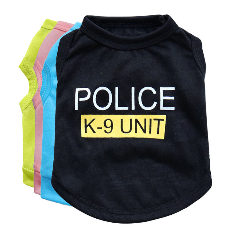 Spring And Summer Police Dog Pet Vest