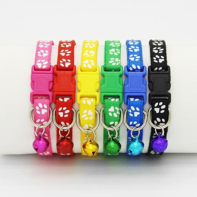 Multi-Color Cat Collars With Bell