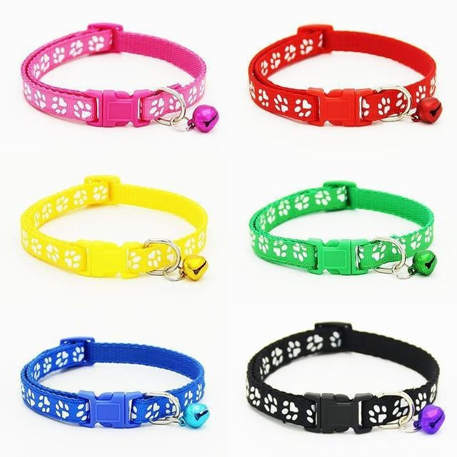 Multi-Color Cat Collars With Bell