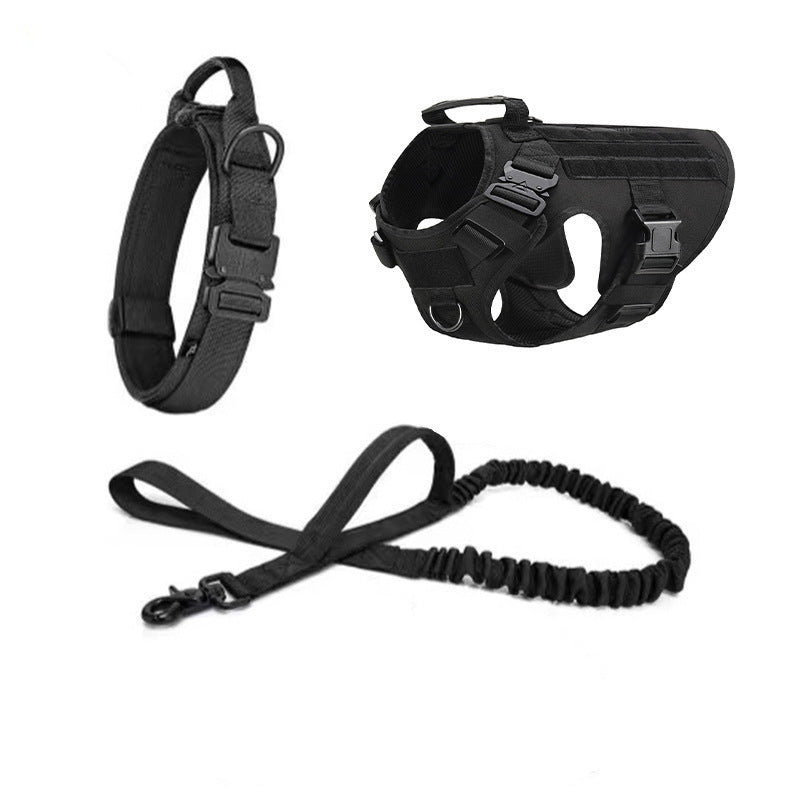 Outdoor Tactics Dog Strap Collar Hand Holding Rope Three-piece Set
