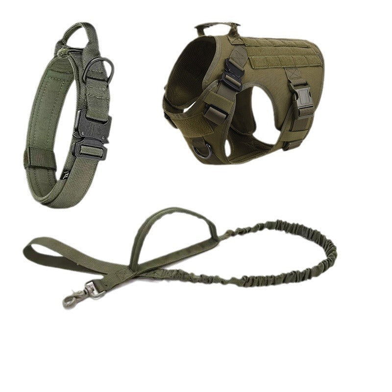 Outdoor Tactics Dog Strap Collar Hand Holding Rope Three-piece Set